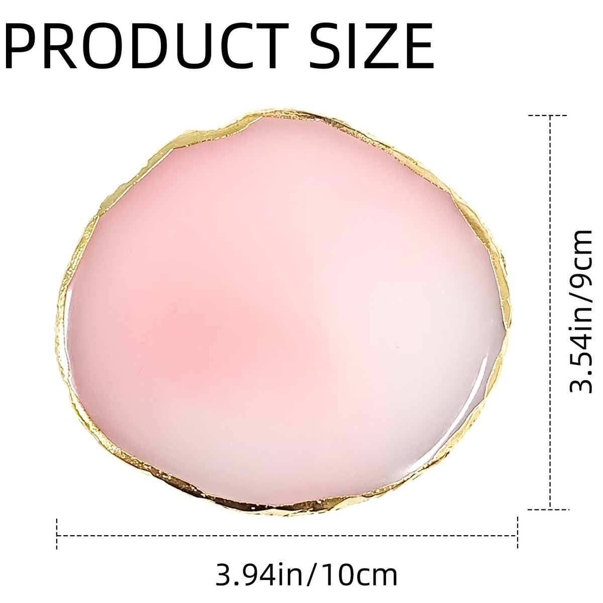 Stylish resin nail art palette with gold trim, showcasing premium quality. Available at Curat Cart for creative nail designs.