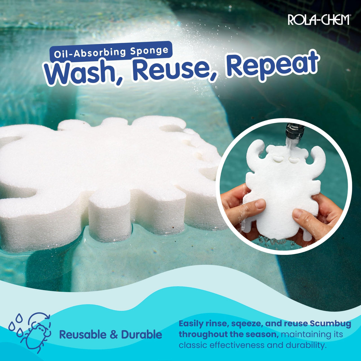 Enhance your hot tub experience with the Scumbug Hot Tub Scum Absorber, perfect for effortless cleaning. Available at Curat Cart.