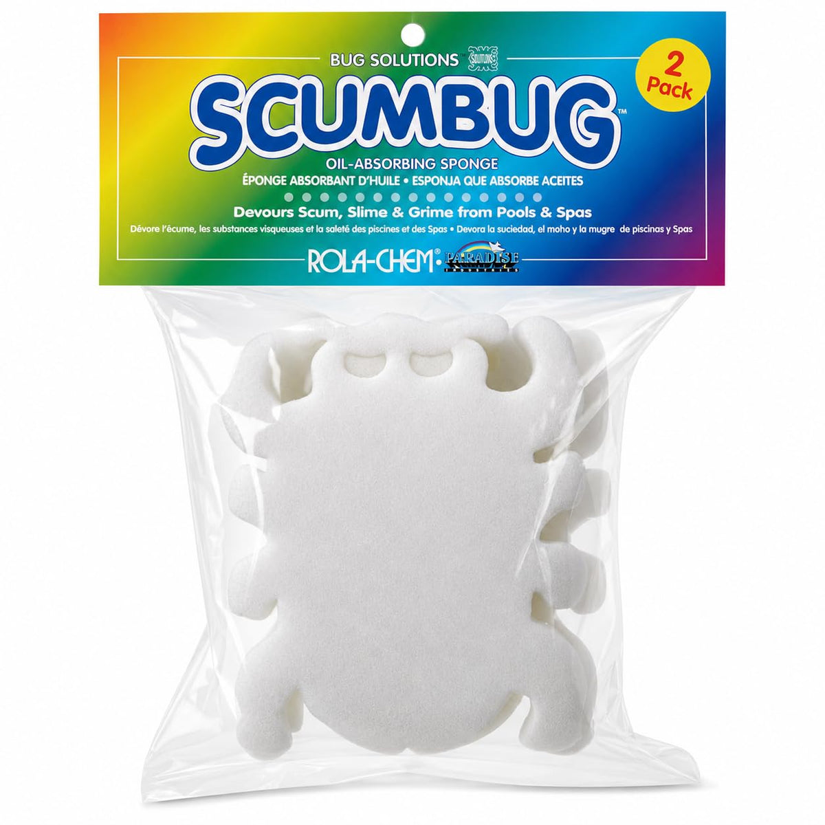 Premium imported Scumbug Hot Tub Scum Absorber effectively devours scum and grime for cleaner pools and spas. Available at Curat Cart.