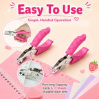 Single hole punch for crafts, perfect for daily use. Punch up to 10 sheets easily. Available at Curat Cart.