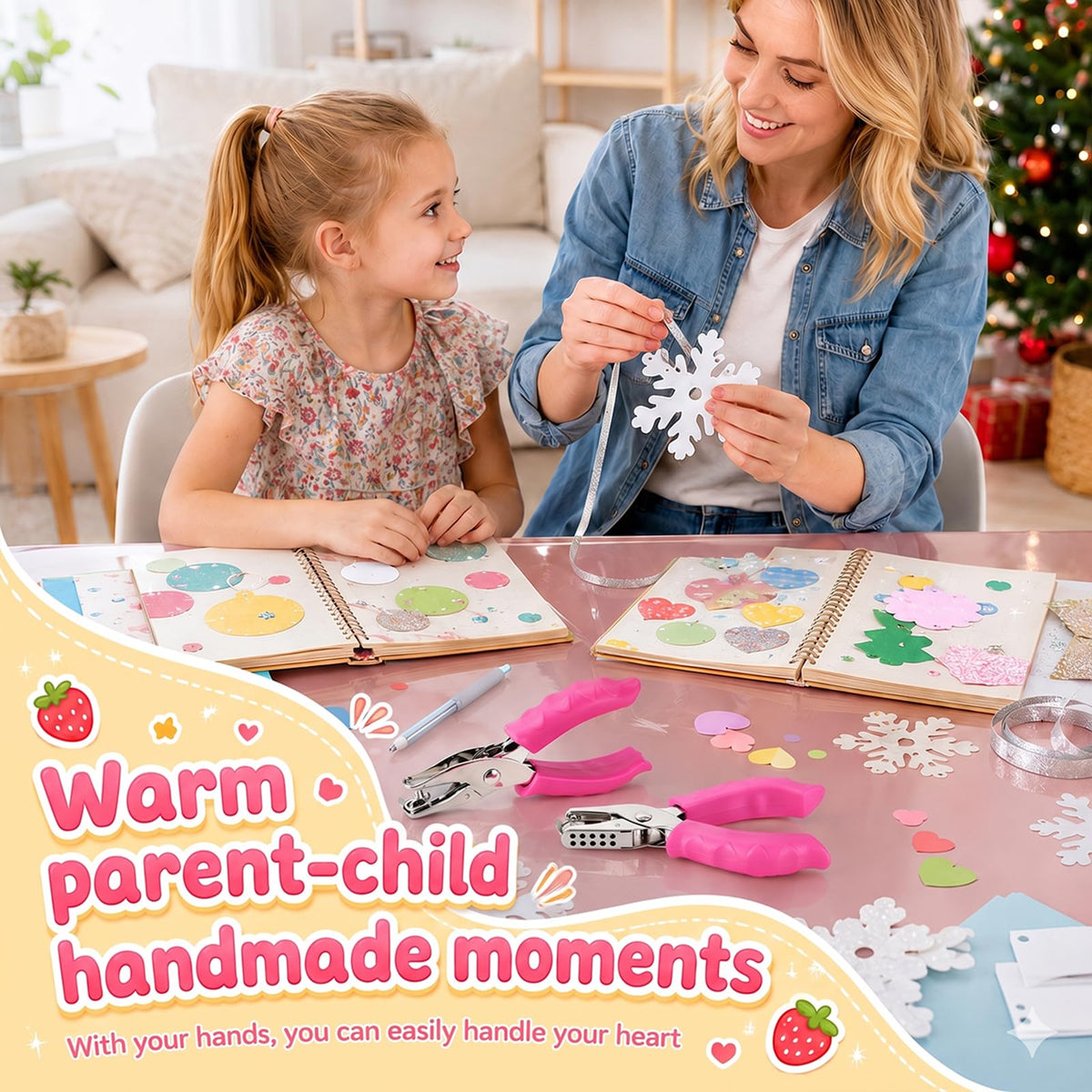 Premium imported single hole punch for crafts, perfect for creating memorable parent-child moments. Available at Curat Cart.