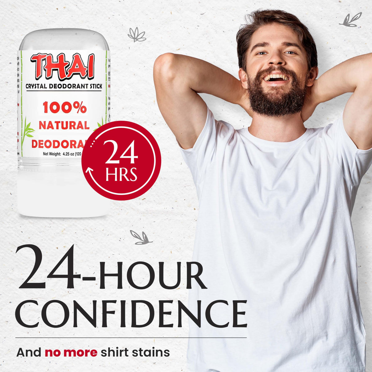 Experience 24-hour confidence with Thai Crystal Natural Deodorant Stick, perfect for daily use. Available at Curat Cart.