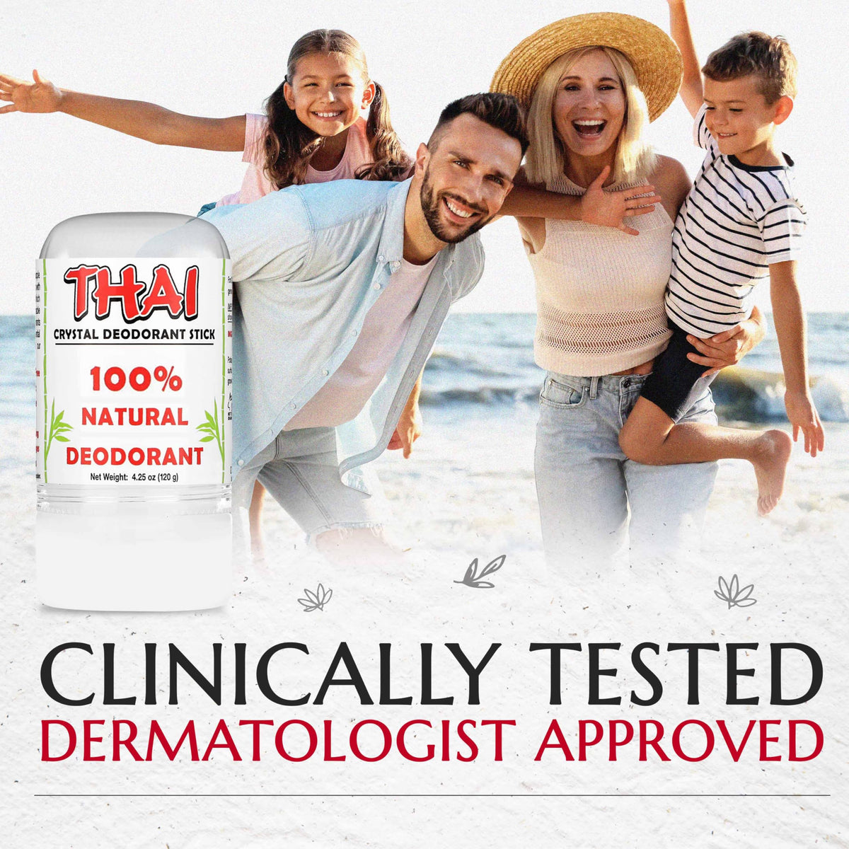 Thai Crystal Natural Deodorant Stick is 100% natural, clinically tested, and available at Curat Cart in India. Trust in quality.