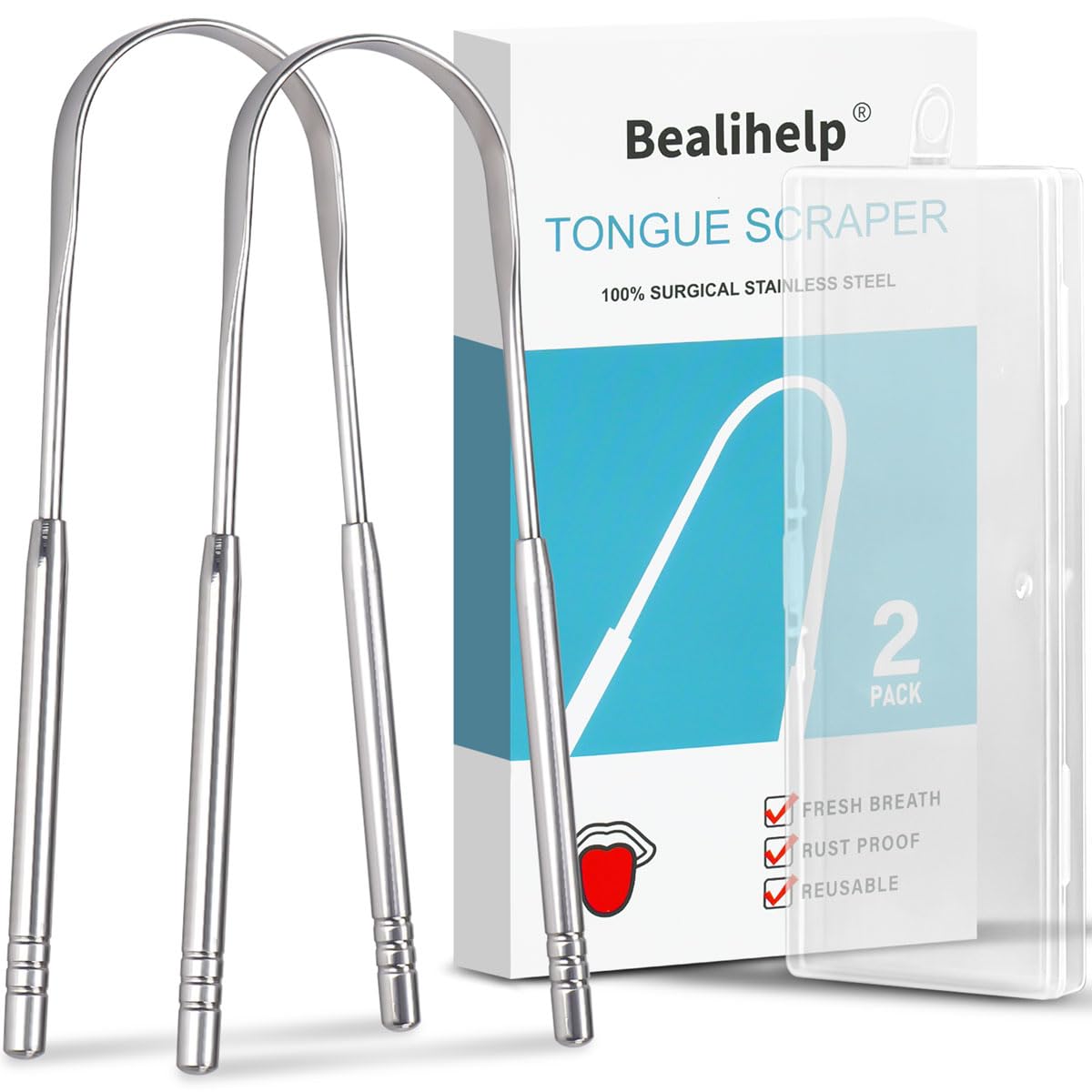 Discover the premium imported Stainless Steel Tongue Scraper at Curat Cart, ensuring fresh breath and durability. Perfect for daily use.