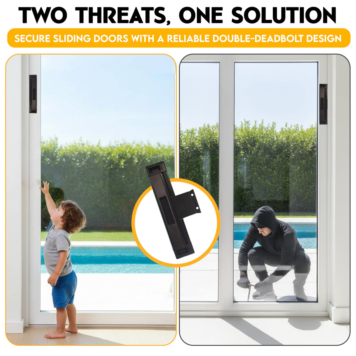 TOUGHBOLT Double Deadbolt Patio Door offers enhanced security. Order online in India for reliable protection today.