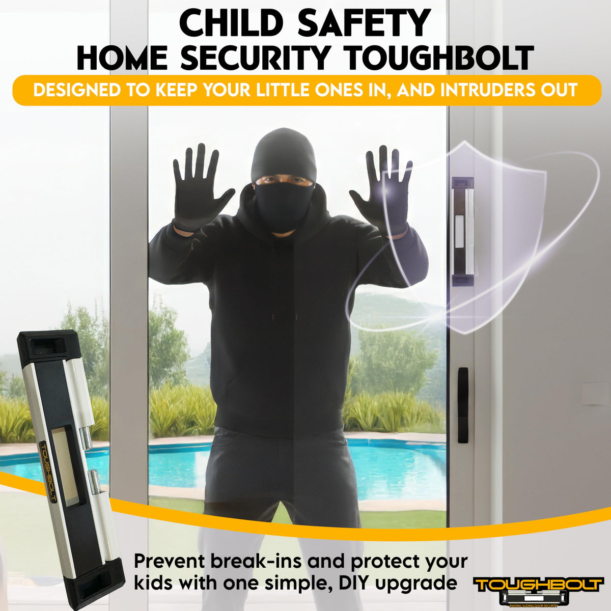 TOUGHBOLT Double Deadbolt Patio Door enhances home security. Protect children and deter intruders with this DIY upgrade.