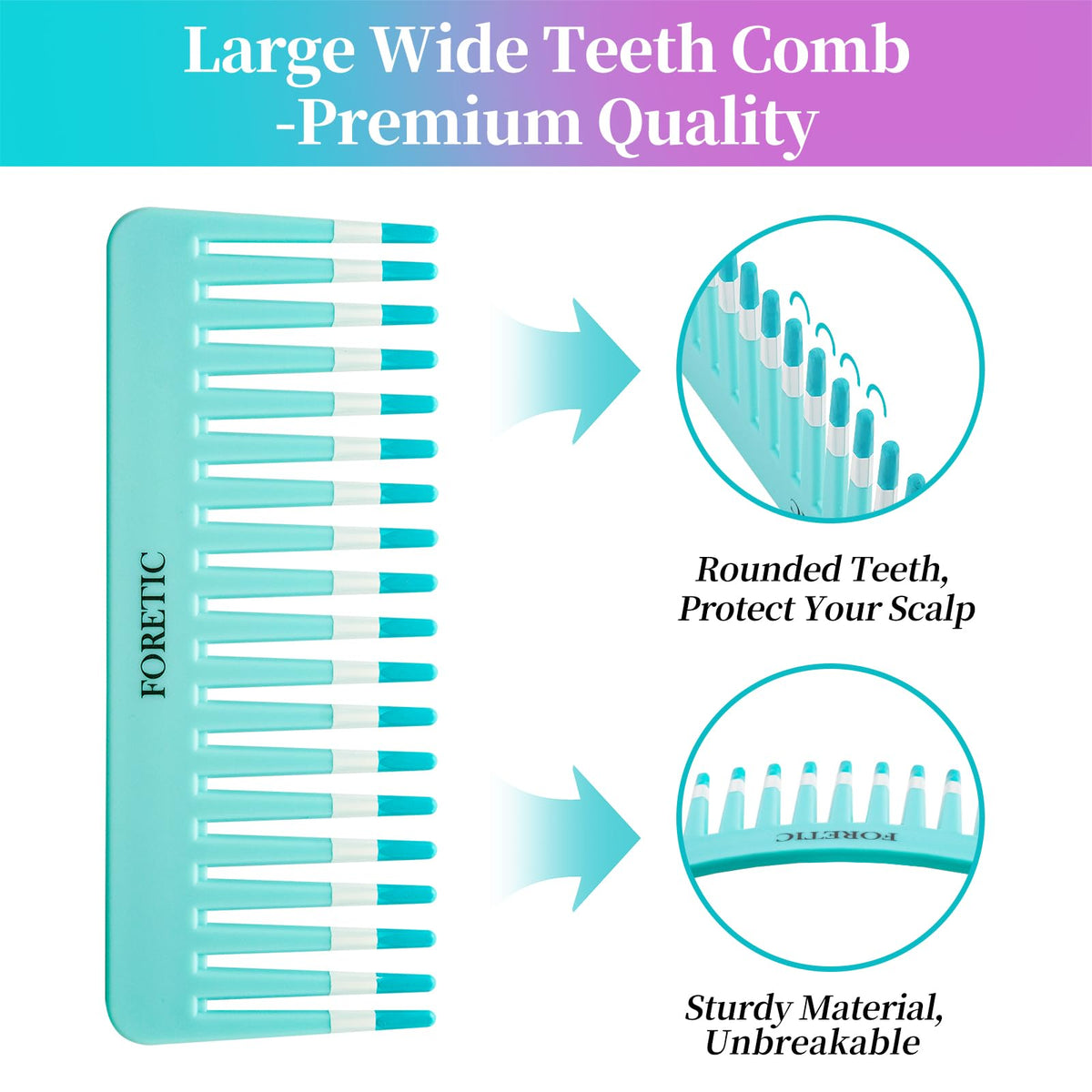 Premium wide-tooth anti-static comb set from Curat Cart, designed for gentle detangling and scalp protection. 100% Authentic, available in India.