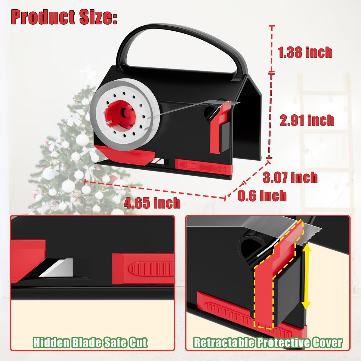 Experience effortless gift wrapping with the Wrapping Paper Cutter and Tape Dispenser, specially curated by Curat Cart for seamless use.