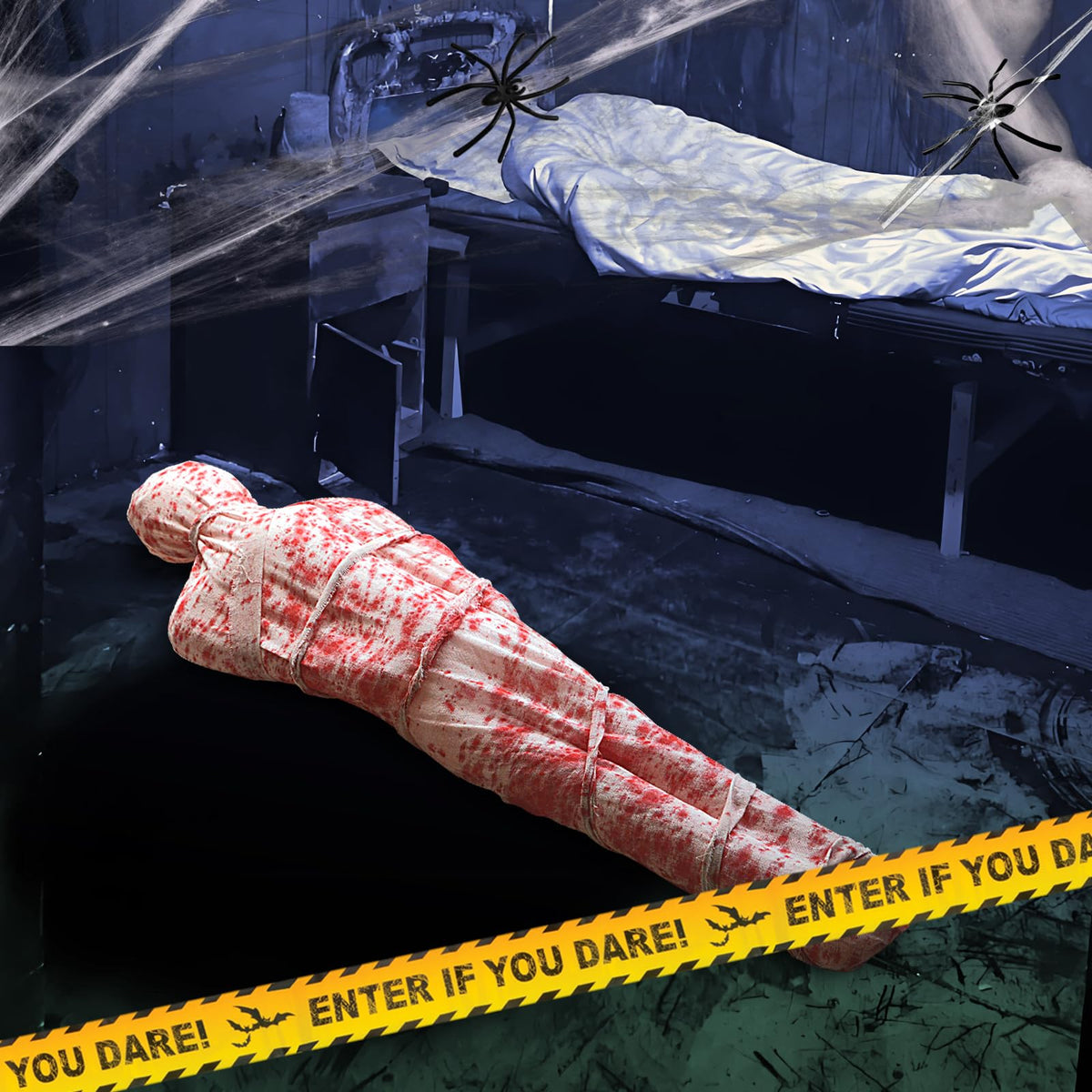 Exclusive Dead Body Bags Hanging Props from Curat Cart, perfect for Halloween décor and spooky events. Enhance your theme today.