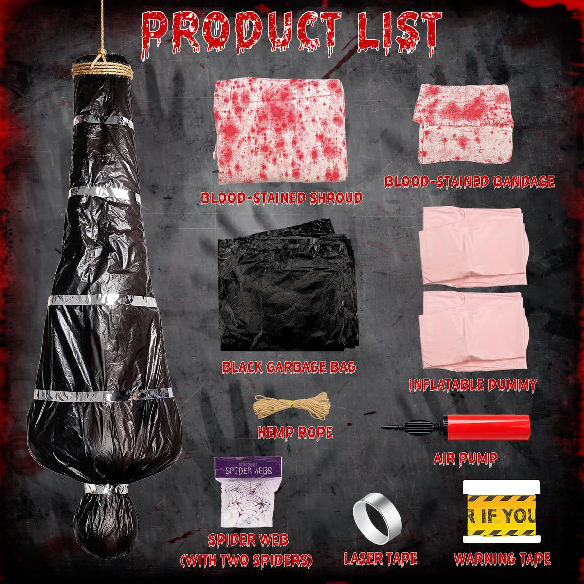 Enhance your Halloween with spooky body bags decorations from Curat Cart. Perfect for haunting parties and festive displays.