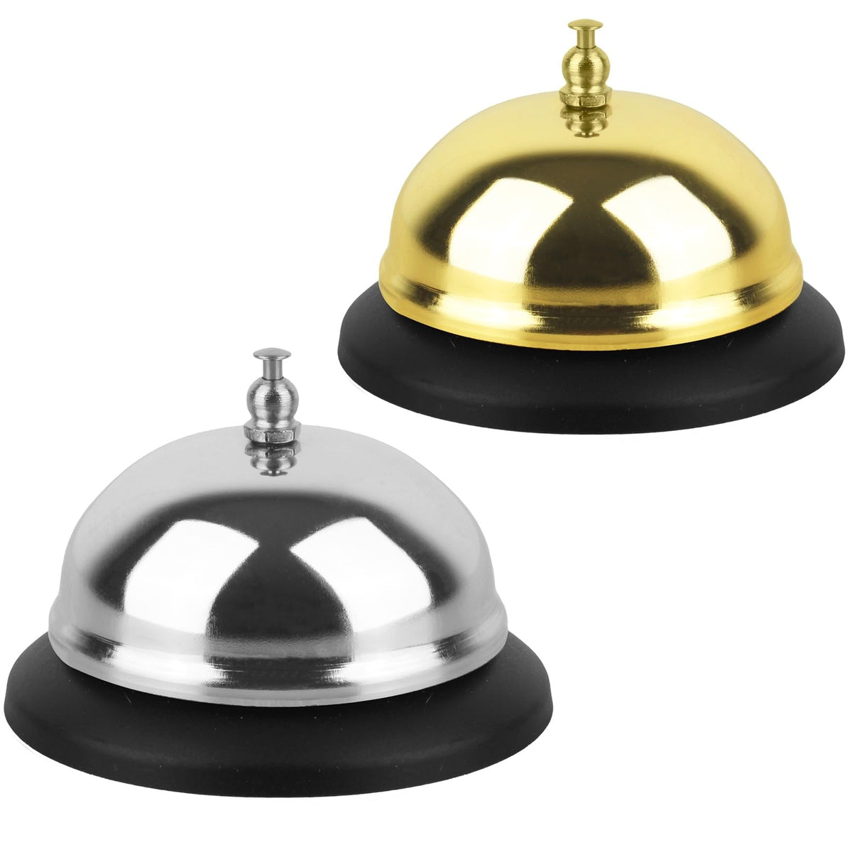 Premium imported Call Bell Durable Service Bells in gold and silver finish, perfect for enhancing service experiences. Available at Curat Cart.