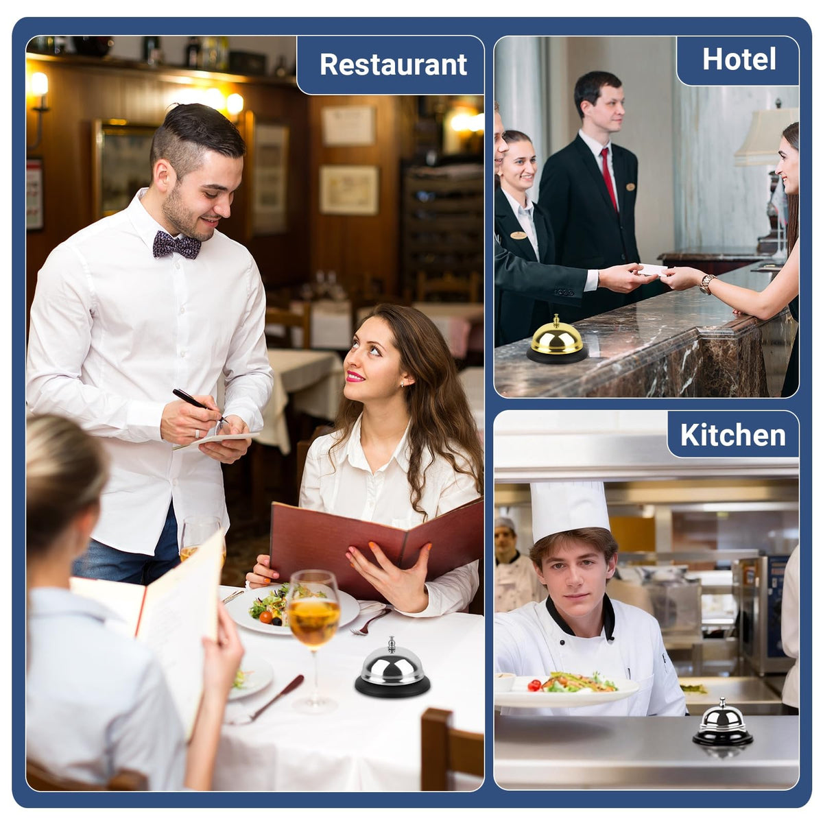 Elevate service with the Call Bell Durable Service Bells, specially curated by Curat Cart for restaurants, hotels, and kitchens.