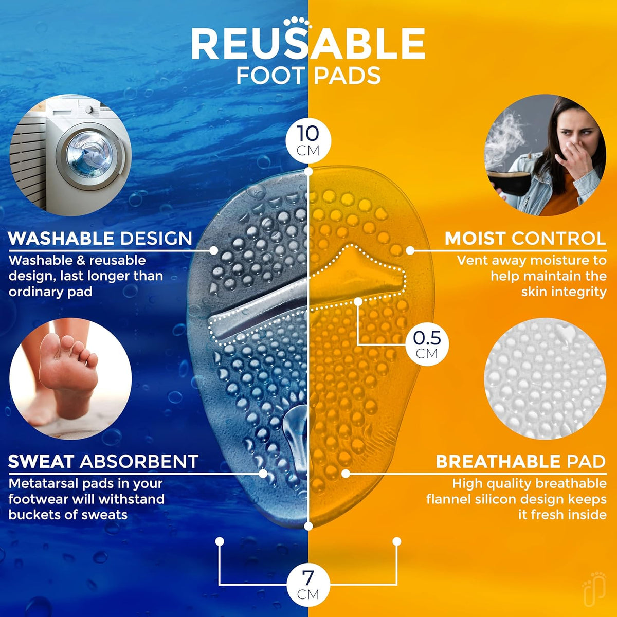 Premium imported metatarsal pads designed for comfort, moisture control, and durability. Enhance foot support today.