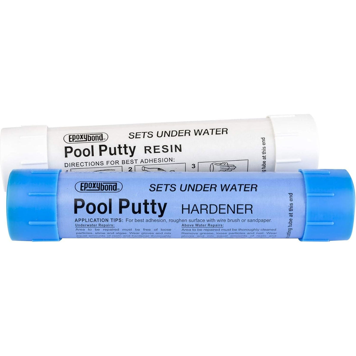 Authentic epoxy pool putty repair kit for underwater use. Ideal for effective swimming pool and spa repairs.