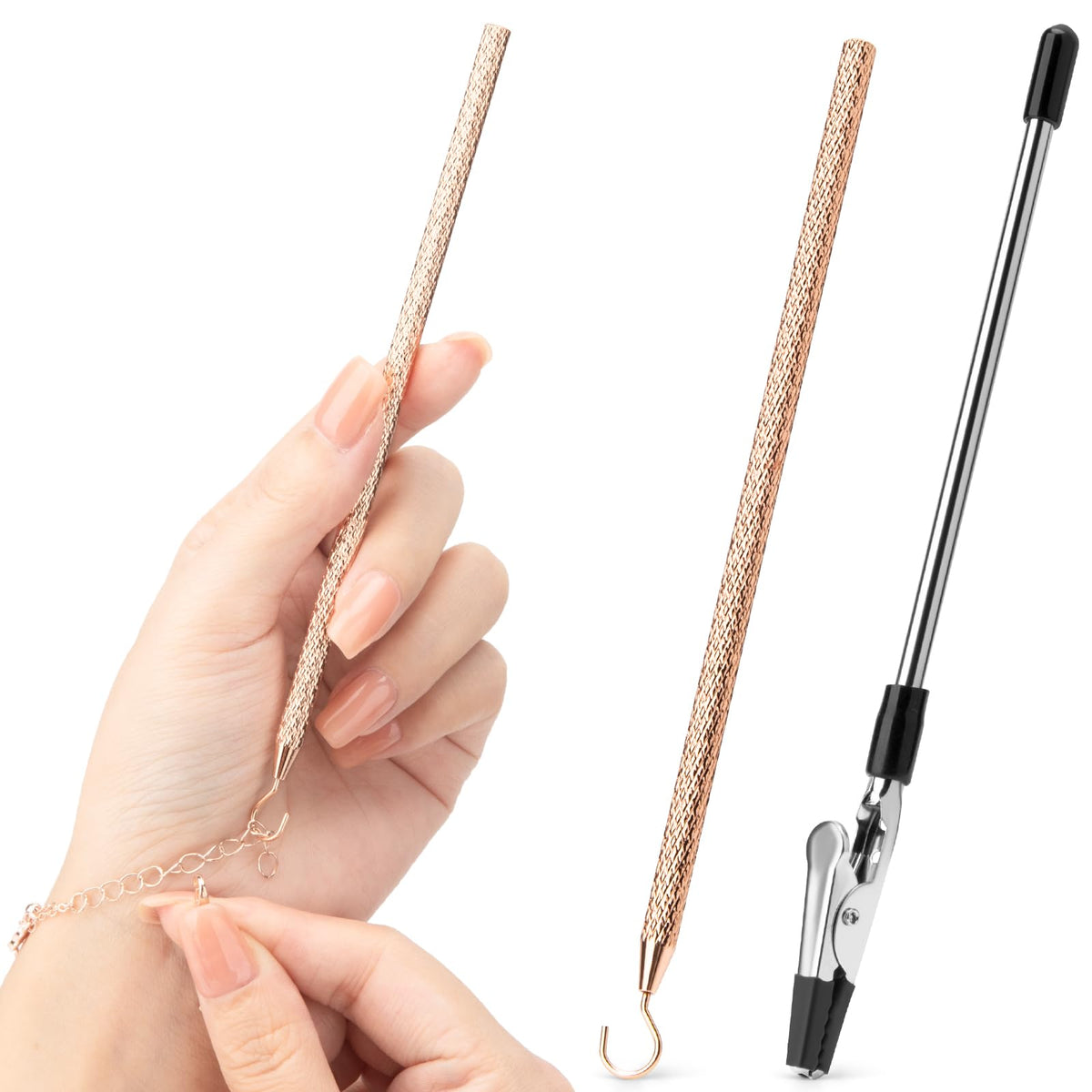 Effortlessly clasp your jewelry with this premium imported Bracelet Helper Tool, available at Curat Cart, your trusted source for quality imports.