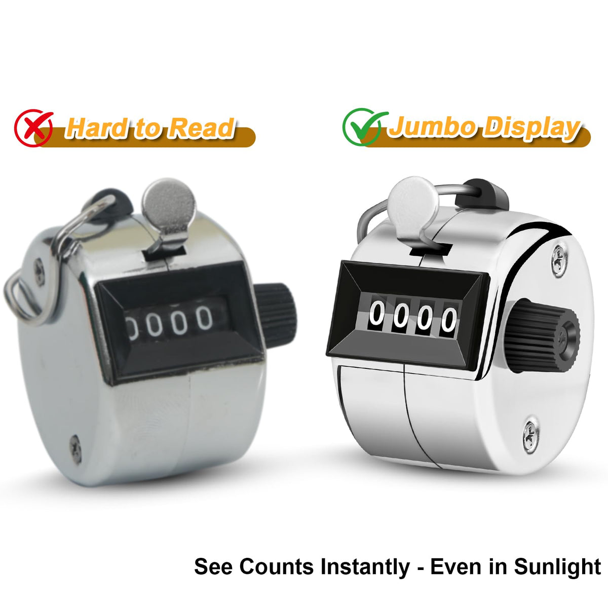 Discover the Clicker Counter Hand Tally with jumbo display for easy reading. 100% Authentic, available at Curat Cart in India.