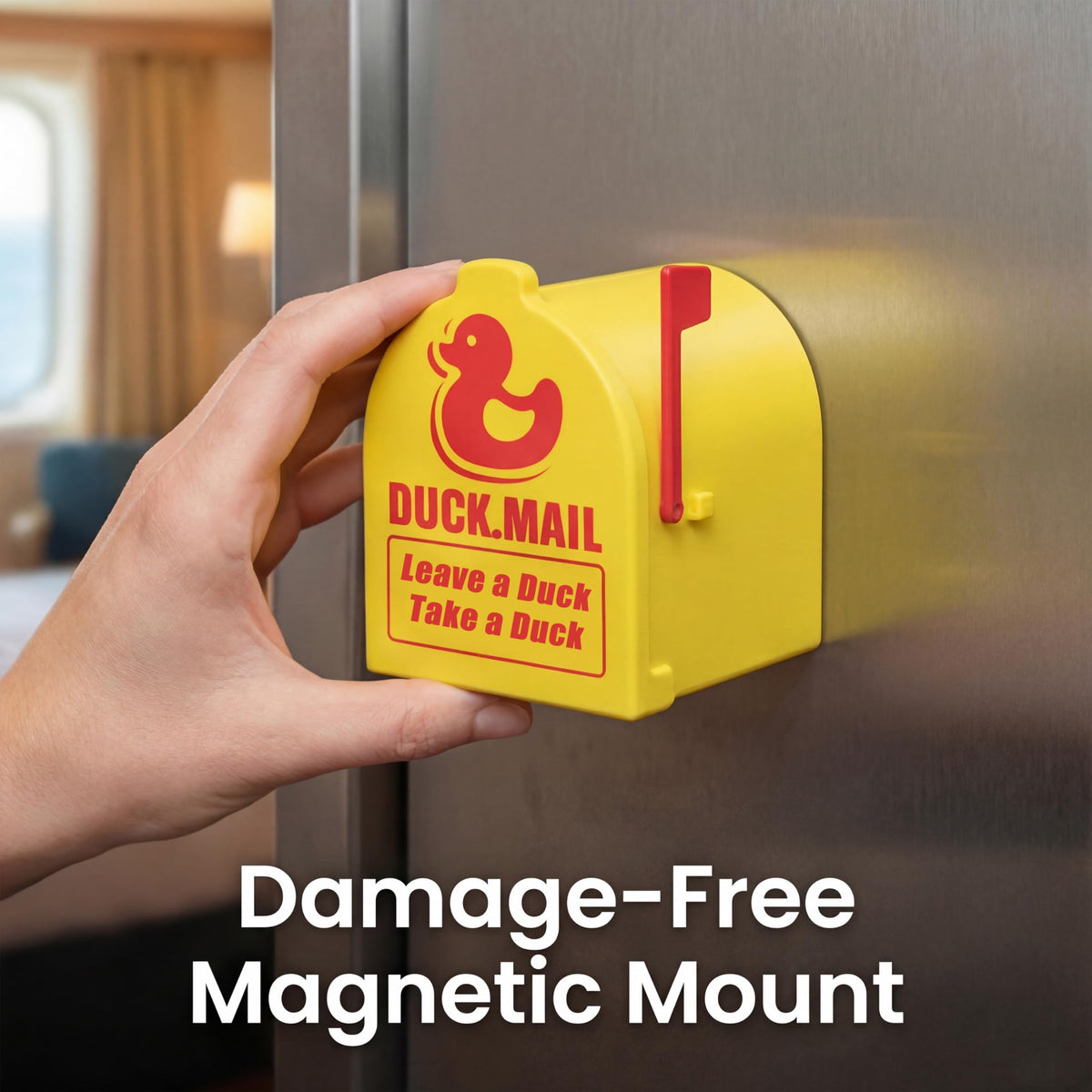 Cruise Duck Mailbox with magnetic mount for easy attachment. 100% Authentic, available at Curat Cart in India.