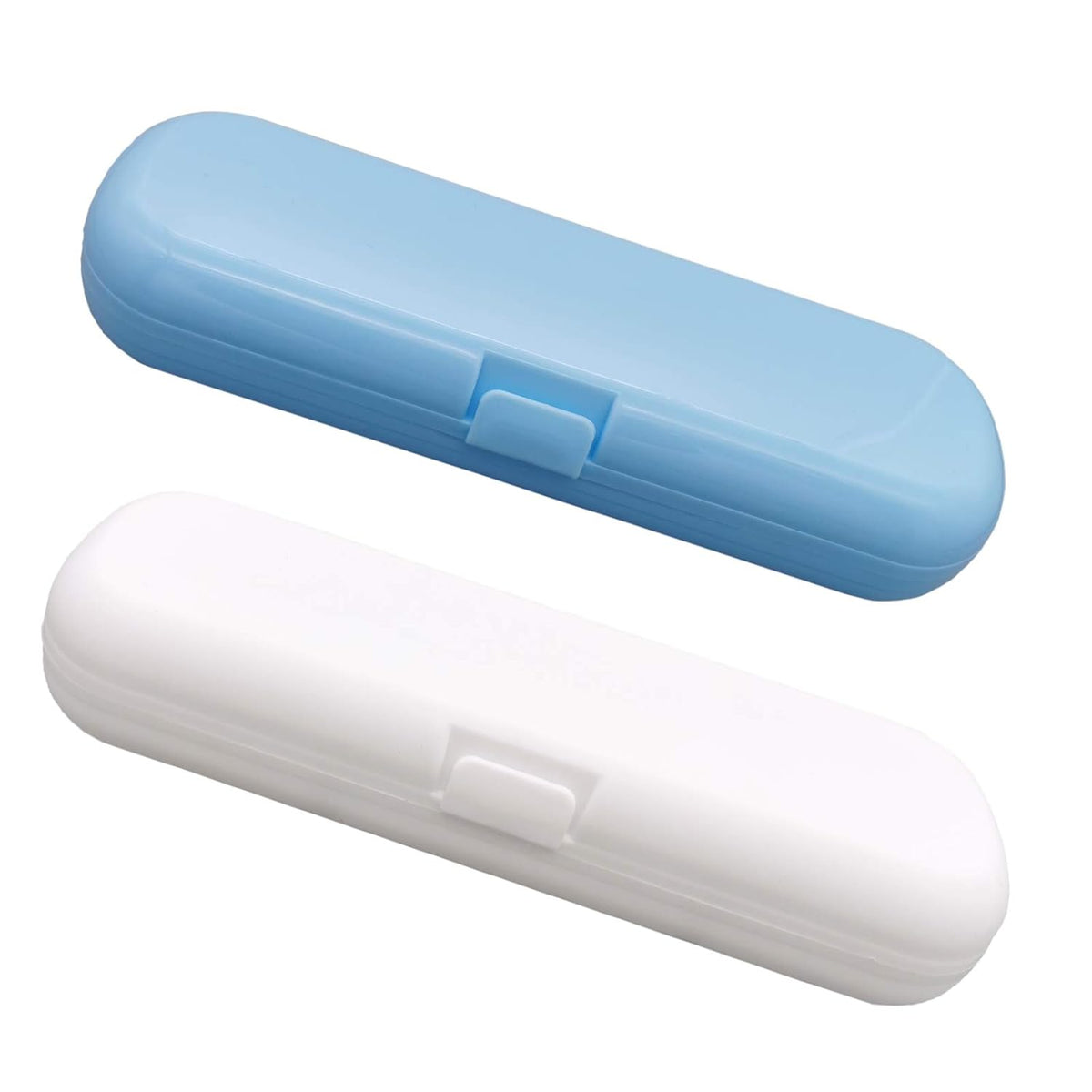 Premium imported electric toothbrush travel case in blue and white, designed for convenient travel and storage.