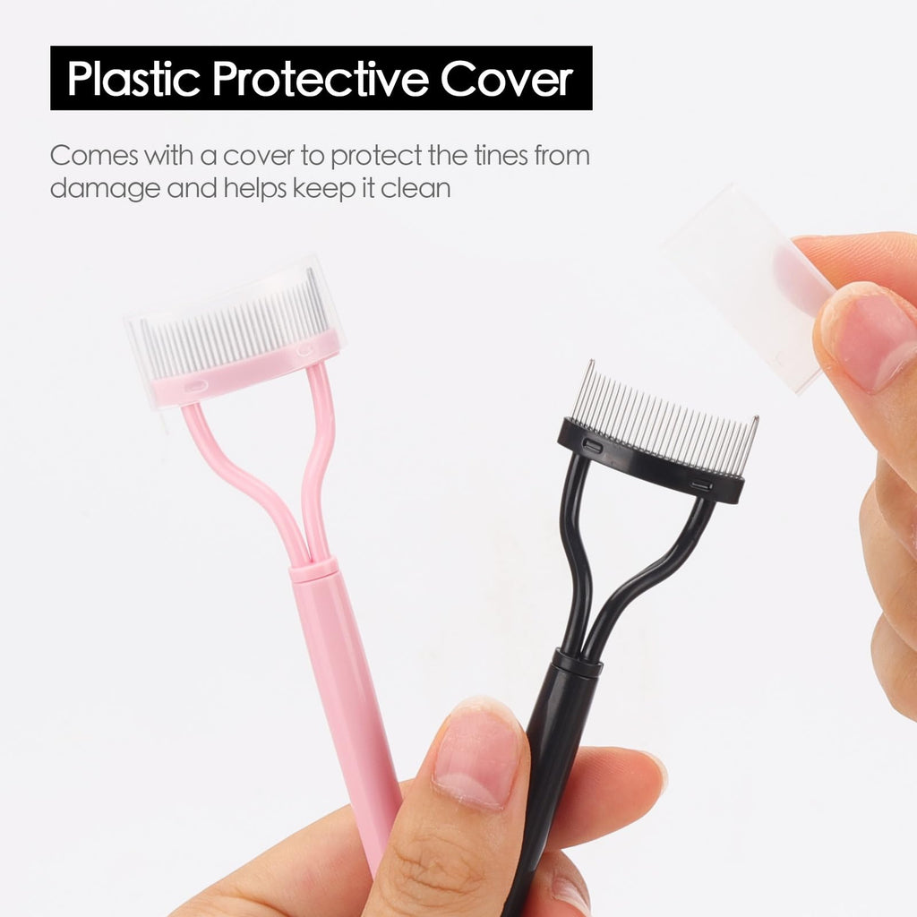 Elevate your beauty routine with Curat Cart's exclusive Eyelash Separator Tool Brushes, featuring protective covers for hygiene.