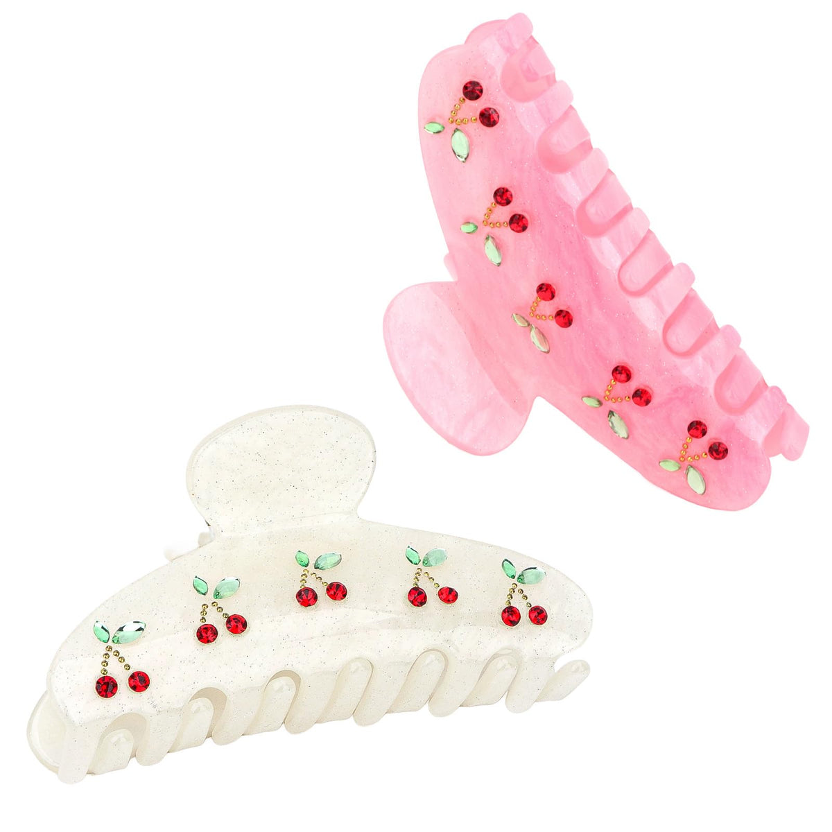 Stylish hair claw clips for women, featuring cherry designs. 100% Authentic and available in India at Curat Cart.