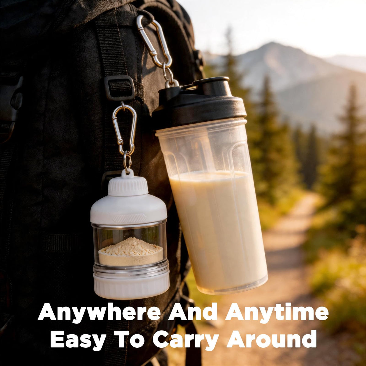 Portable Protein Powder Container Dispenser, 100% Authentic, easy to carry, available at Curat Cart in India.