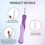 Discover the high-quality seam ripper and thread remover with a transparent cap for safe storage, available at Curat Cart.