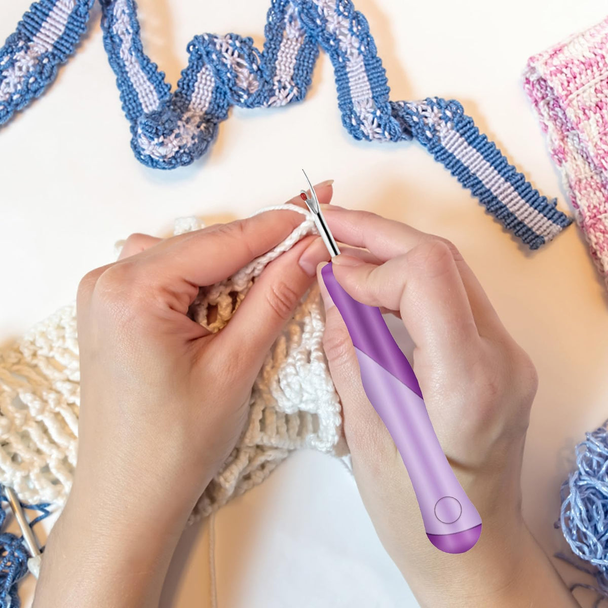 Effortlessly remove threads with the Seam Ripper and Thread Remover, exclusively from Curat Cart. Perfect for your crafting needs.