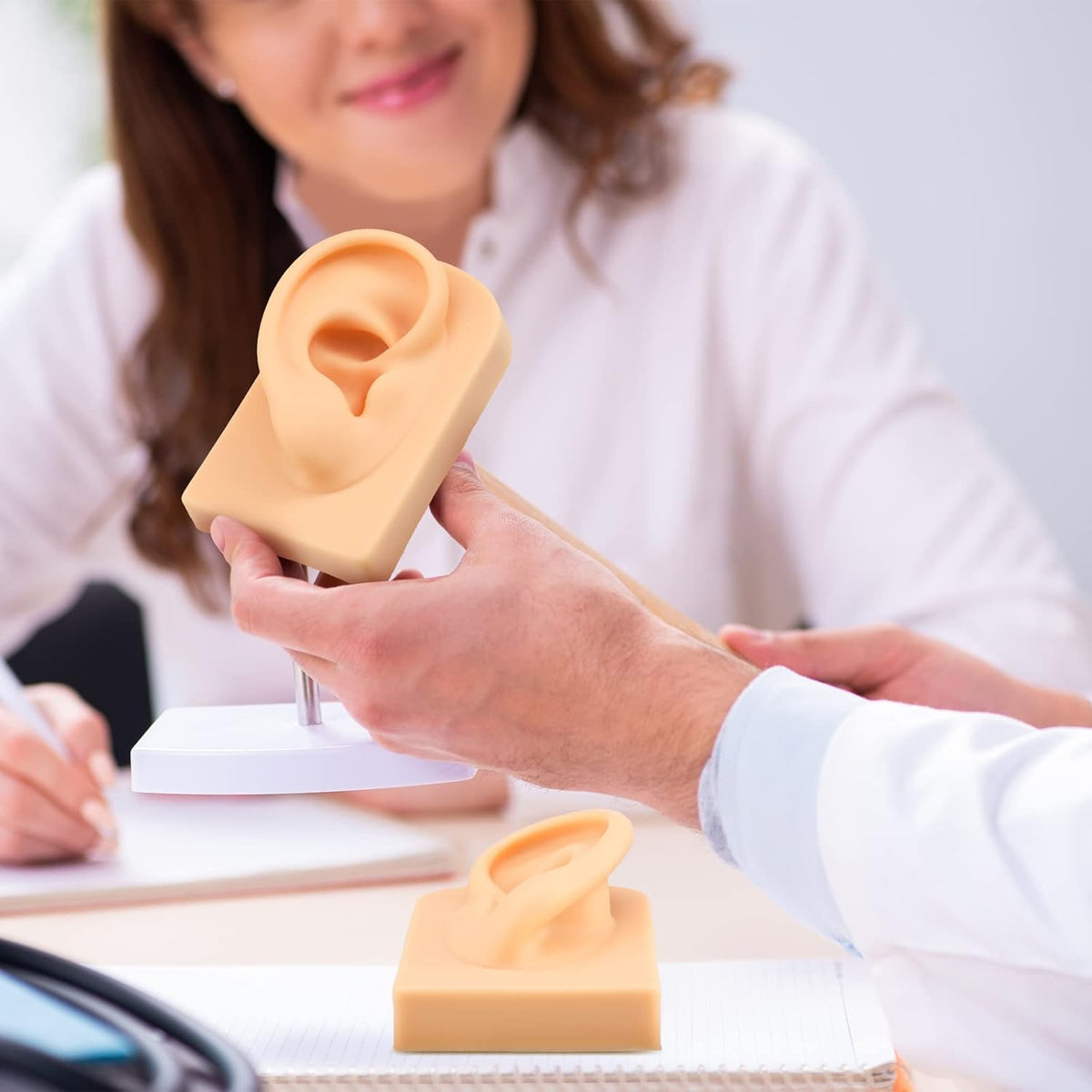 Explore our realistic silicone ear model for jewelry display, trusted by CuratCart for quality and detail.
