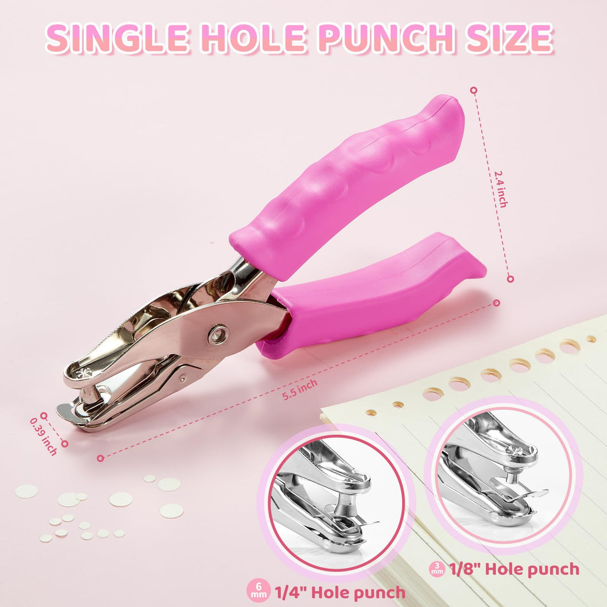 Premium single hole punch with soft grip, 100% Authentic and available in India at Curat Cart. Perfect for crafting and organizing.