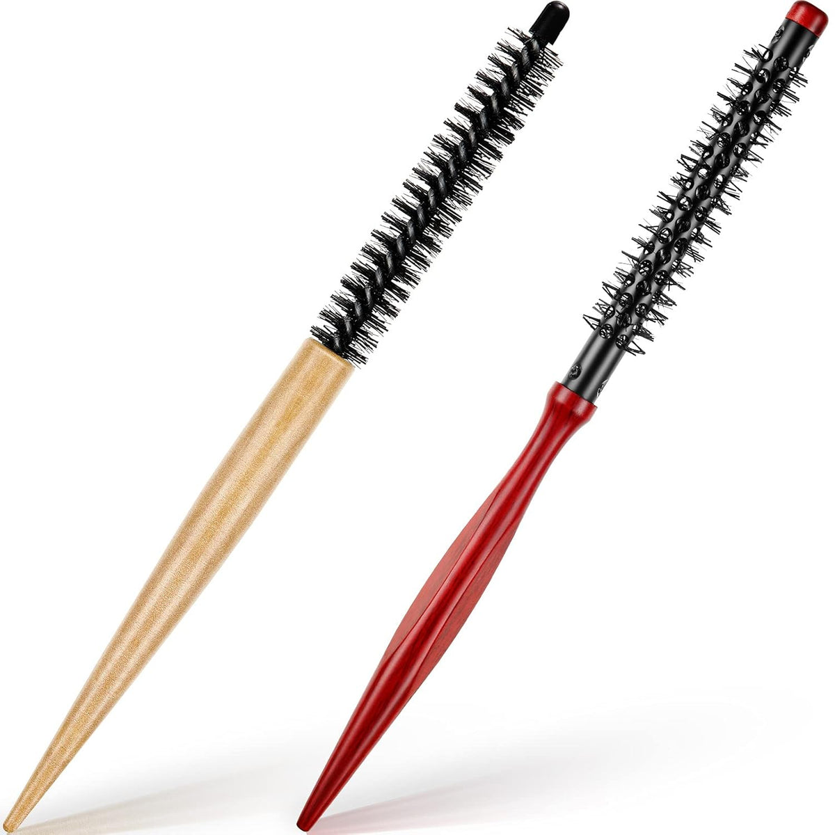 Discover our 100% genuine small round hair brushes, featuring a sleek design perfect for styling and smoothing hair.