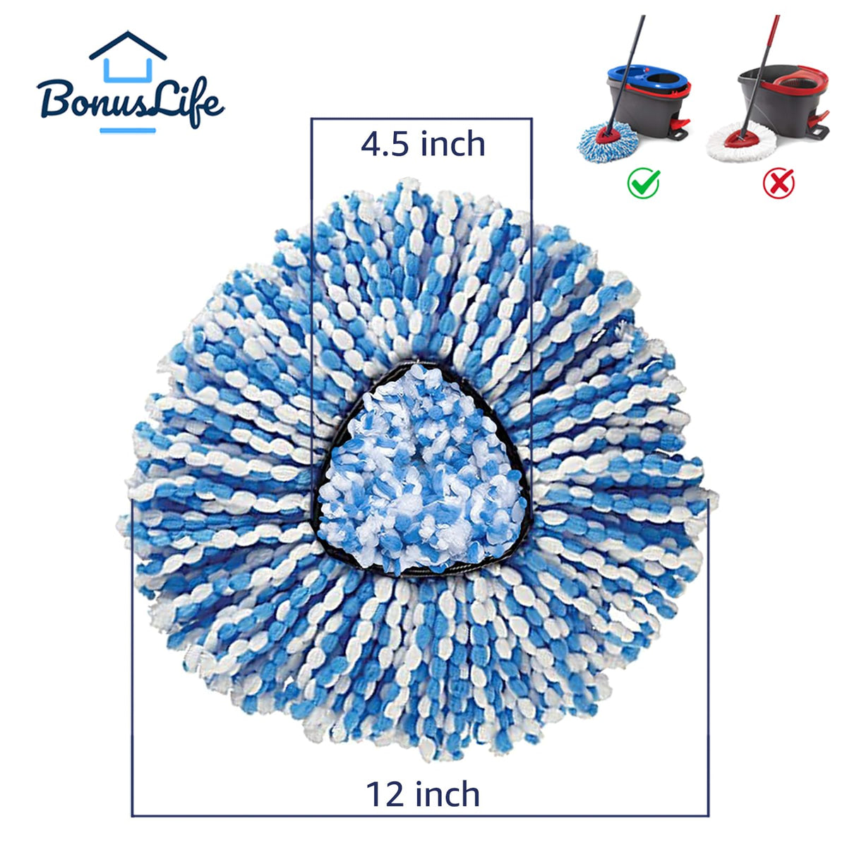High-quality O-Cedar Mop Head Replacement featuring durable materials for effective cleaning. Available at Curat Cart.