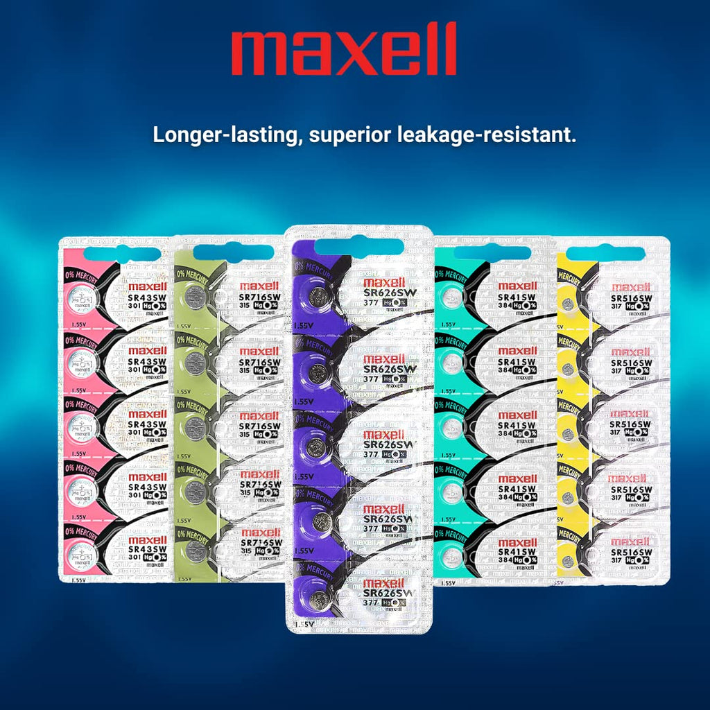Discover the Maxell Silver Oxide Button Cell Battery, specially curated by Curat Cart for unmatched quality and performance.