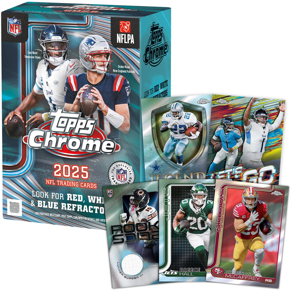Discover the Topps Chrome NFL Football Value Box with 100% Authentic cards. Available at Curat Cart for Indian fans.