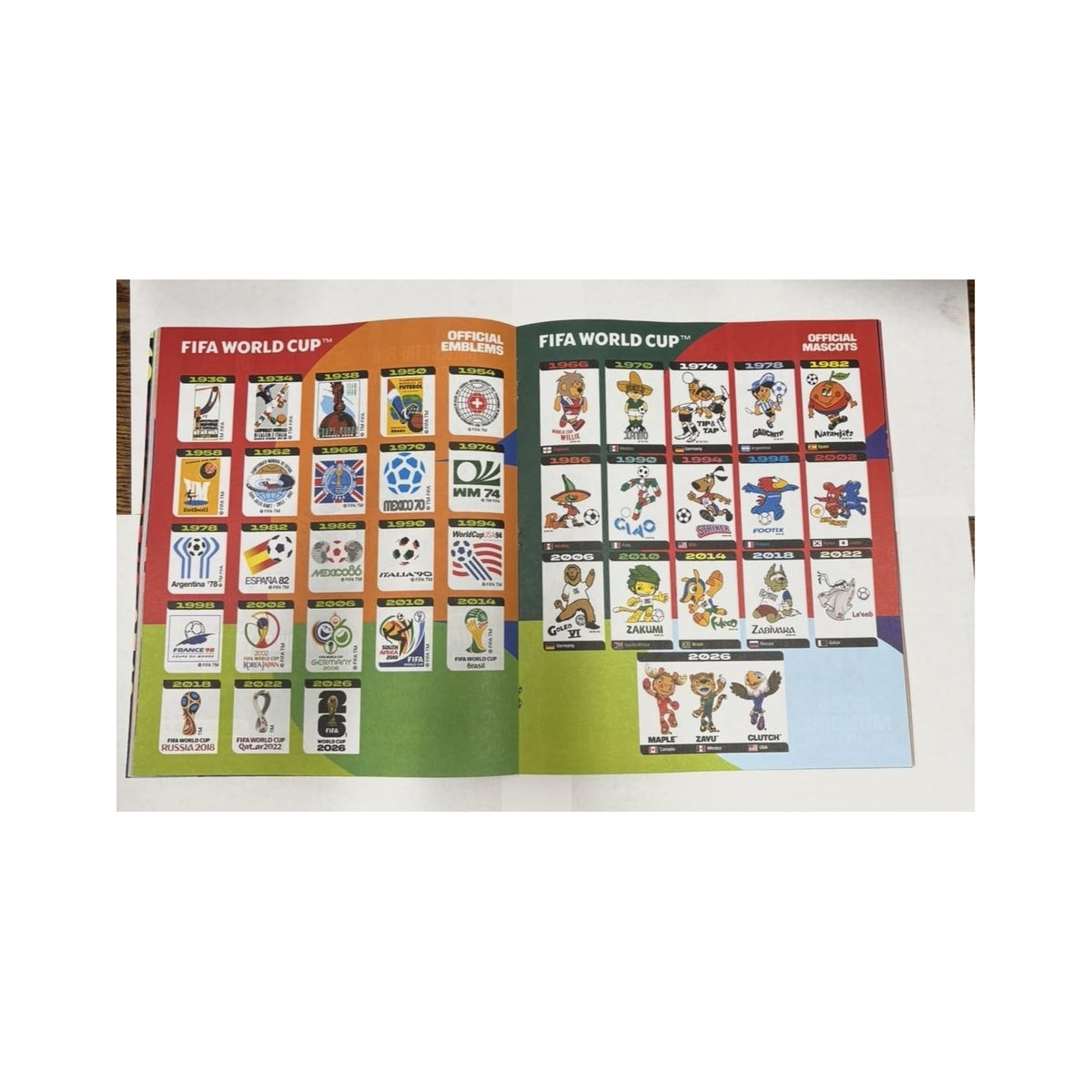 Explore the exclusive FIFA World Cup Sticker Collection, showcasing emblems and mascots from each tournament at Curat Cart.