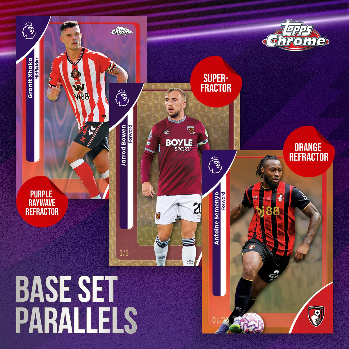Discover Topps Chrome Premier League Soccer card variants, featuring unique designs. Perfect for collectors at Curat Cart.