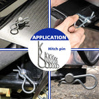 Hitch Pins Clip Pins for Trailers, showcasing multiple applications. 100% Authentic, available in India at Curat Cart.