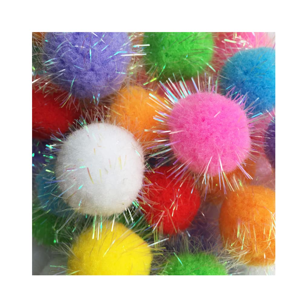 Extra Large Cat Chase Glitter Ball Toy, a premium imported playtime delight for your feline friend. Available at Curat Cart.