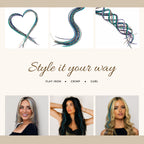 These 21 natural color hair extensions offer 9”–14” lengths, perfect for styling with various techniques like crimping and curling.