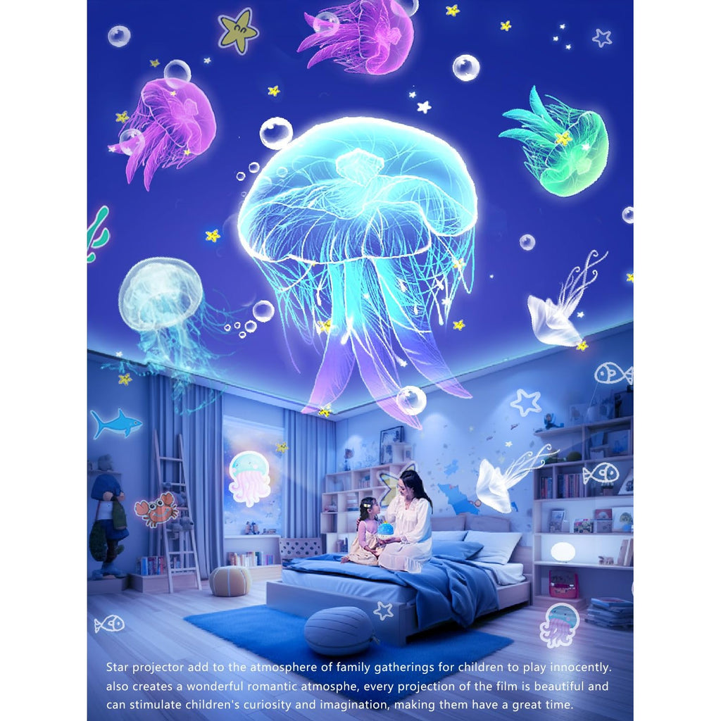 Transform your child's room with this Projector Night Light for Kids from Curat Cart, creating a magical atmosphere for play and imagination.