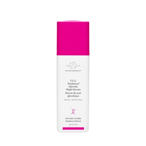 Buy now Drunk Elephant T.L.C. Framboos Glycolic Serum - Exfoliating AHA Serum - Clean Clinical Skincare - Cruelty-Free - Dermatologist-Tested - Free of Essential Oils, Silicones, and Fragrance at indiglob india