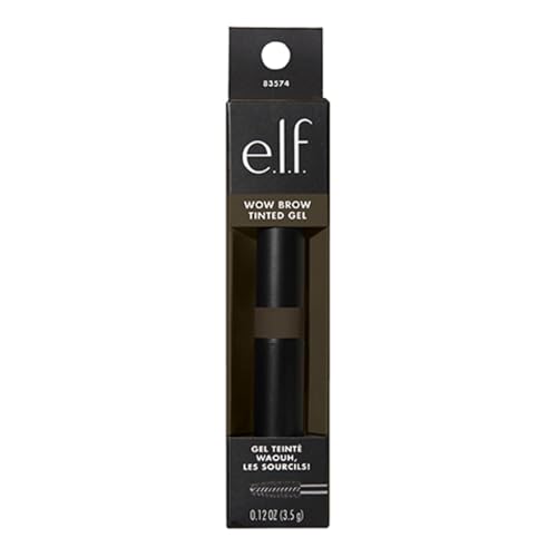 Buy now e.l.f. Wow Brow Gel, Volumizing, Buildable, Wax-Gel Hybrid, Creates Full, Voluminous-Looking Brows, Locks Brow Hairs In Place, Deep Brown at indiglob india