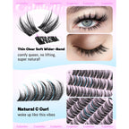 Calphdiar Bottom Lash Clusters enhance your look with a natural C curl. Verified by CuratCart for quality assurance.