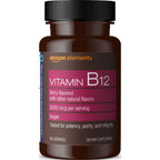 Amazon Elements Vitamin B12 Methylcobalamin 5000 mcg - Normal Energy Production and Metabolism, Immune System Support - 2 Month Supply, Berry Flavored Lozenges, 65 Count (Pack of 2)