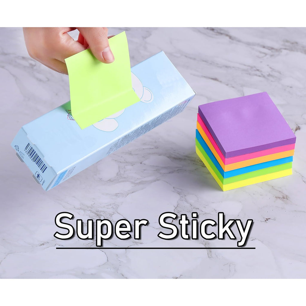 Colorful sticky notes ideal for organization and reminders. Perfect for daily use, available at Curat Cart.