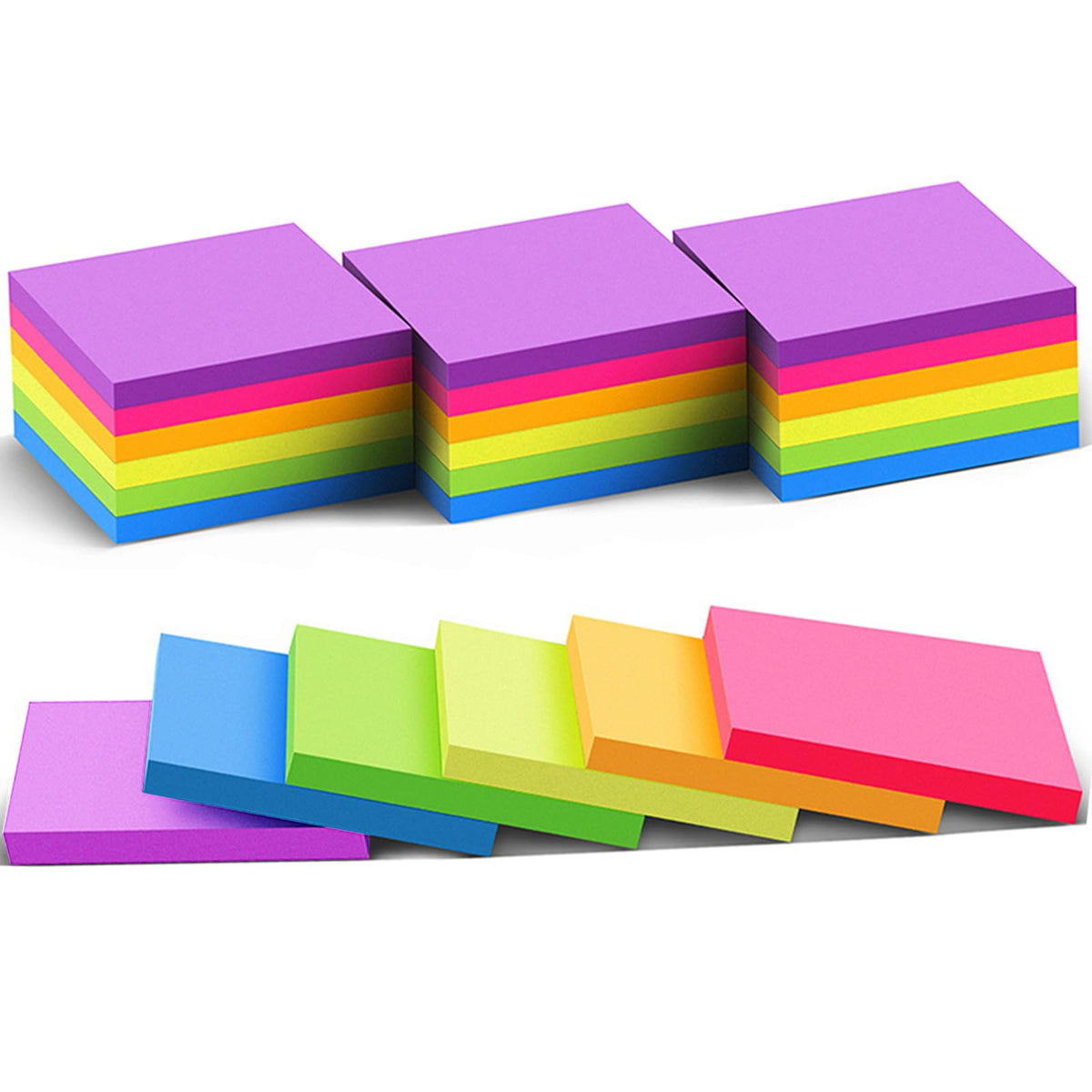 Premium imported sticky notes in vibrant colors, perfect for organization and reminders. Available at Curat Cart.