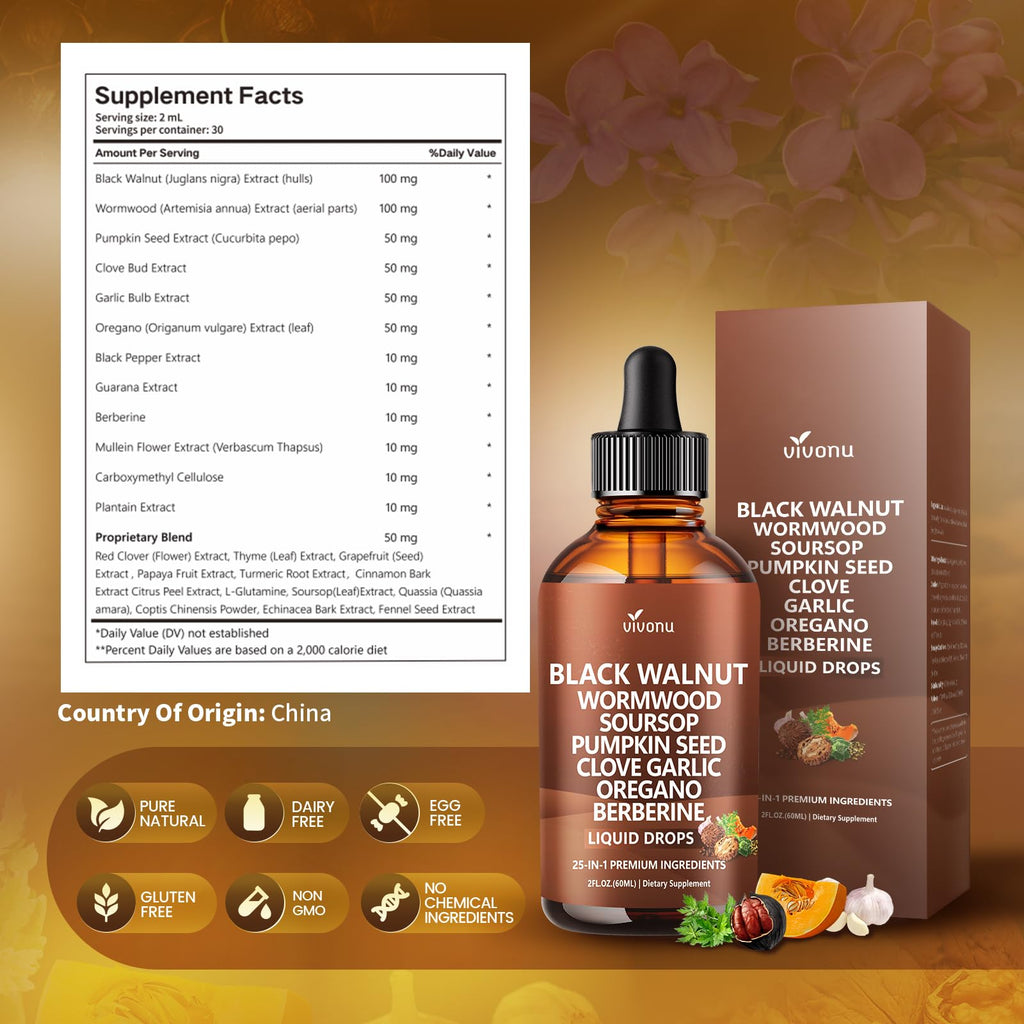 Black Walnut Wormwood Clove Cleanse in official packaging, showcasing high-quality ingredients. Available at Curat Cart.