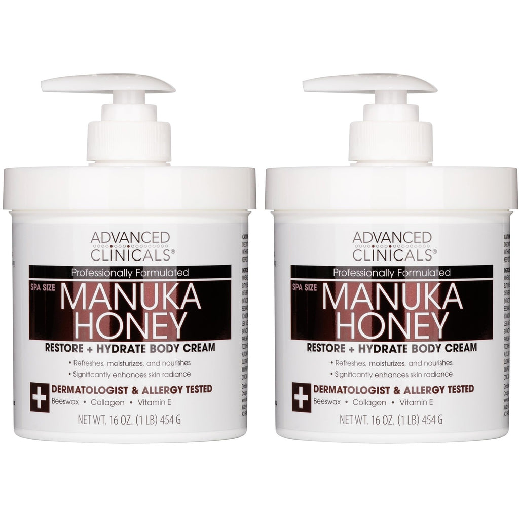 Buy now Advanced Clinicals Manuka Honey Body Cream For Women & Men | Body Butter Lotion For Extremely Dry Skin | Collagen Cream | Skincare Moisturizer Hydrating Balm Improves Look Of Aging Skin, 16 Ounce at indiglob india