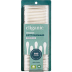 Cliganic Organic Cotton Swabs, 1500 Count - 100% Pure Natural Cotton, Chlorine-Free Hypoallergenic, Soft, Gentle & Absorbent Buds