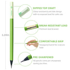 Premium wood pencils, pre-sharpened and break-resistant, available at Curat Cart. Trustworthy quality for your writing needs.