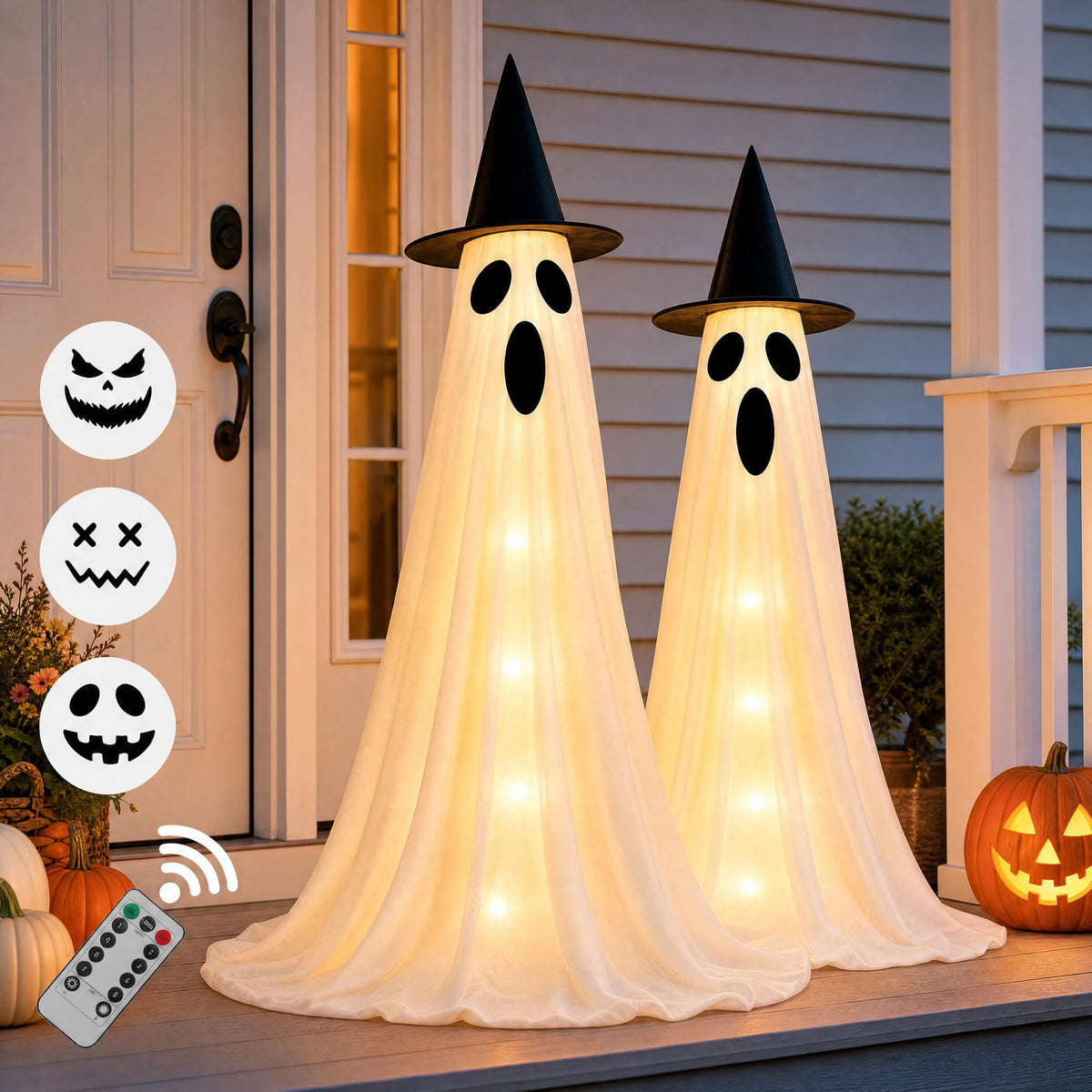 Elevate your Halloween with premium imported ghost decorations featuring remote control, exclusively at Curat Cart.